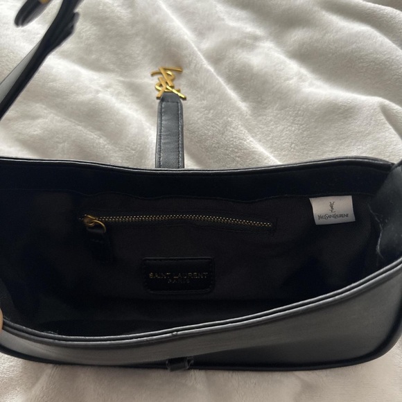Yves Saint Laurent Black and Gold Shoulder Bag - Picture 2 of 3